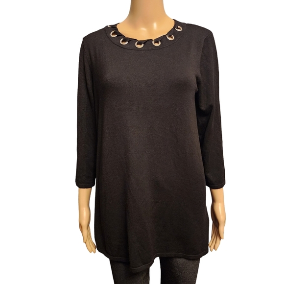 Cable & Gauge Black Sweater - Picture 1 of 11